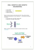 DNA, GENETICS AND GENETIC ENGINEERING 