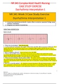 NR 341 Week 3 Case Study Exercise Dysrhythmia Interpretation 1 With Complete Solution (LATEST VERSION)