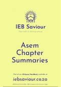 Asem English Chapter summaries