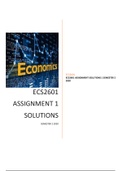 ECS2601 ASSIGNMENT 1 SOLUTIONS SEMESTER 2 2020