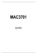 MAC3701 Summarised Study Notes