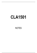 CLA1501 STUDY NOTES
