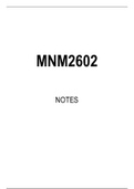 MNM2602 STUDY NOTES