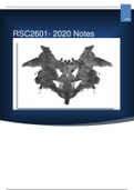 RSC2601 2020 Notes 