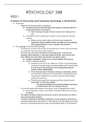 Psychology 348 Semester Test 2020 notes