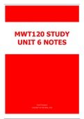 MWT120 Study Unit 6