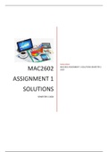 MAC2602 ASSIGNMENT 1 SOLUTIONS SEMESTER 2 2020