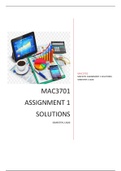 MAC3701 ASSIGNMENT 1 SOLUTIONS SEMESTER 2 2020