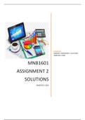 MNB1601 ASSIGNMENT 1&2 SOLUTIONS SEMESTER 2 2020