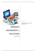 MNB1601 ASSIGNMENT 1 SOLUTIONS SEMESTER 2 2020