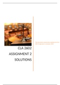 cla 2602 assignment 2 SOLUTIONS Semester 2 2020