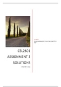 CSL2601 ASSIGNMENT 1&2 SOLUTIONS SEMESTER 2 2020