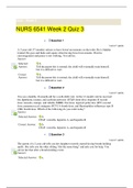 NURS 6541 Week 2 Quiz 3/NURS 6541 Week 2 Quiz 3 Question And Answers_Download To Score An A.