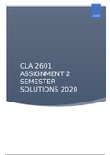 CLA 2601 ASSIGNMENT 2 SEMESTER 2 answers