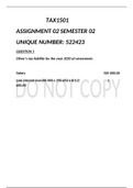 TAX1501 Assignment 02 second semester