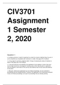 CIV3701 Assignment 1 Answers, Semester 2, 2020