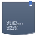 CLA 1501 ASSIGNMENT 2 SEMESTER 2 2020 SOLUTIONS