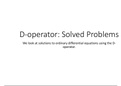 D operator method