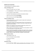 European Union (EU) Law Masters (LLM) Competition Law Notes: Mergers and Acquisitions