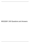 MGG2601 QUESTIONS + ANSWERS