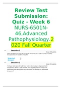NURS 6501 Advanced Pathophysiology MIDTERM / NURS6501 MIDTERM ( 2020/2021):  (Already graded A)