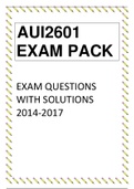 AUI2601 Study Pack 2014-2017 Exam Questions & Answers with Exam Papers