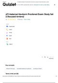 ATI Maternal Newborn Proctored Exam: Study set 2 (focused reviews)