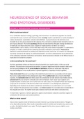 LECTURE NOTES of NEUROSCIENCE OF SOCIAL BEHAVIOR AND EMOTIONAL DISORDER (NSBED) 2020-2021