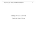 Chamberlain College of Nursing - HIST 405N Week 7 Case Study: The Civil Rights Movement and Diversity_Already_graded_A_