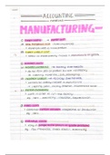 Manufacturing/ Cost Accounting 