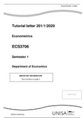 ECS3706 ASSIGNMENT 2 & 3 ANSWER SEMESTER 1 2020