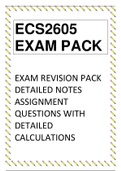ECS2605 Exam Pack (Detailed Notes & Assignment Questions & Answers)