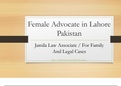 Female Advocate in Lahore Pakistan For Lawsuit Proceeding