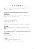 Business Studies Human Resources Notes 