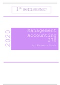 Management Accounting 278 year's work