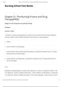 NUR 3227 (NUR3227) (NUR 3227 (NUR3227)) Chapter 01: The Nursing Process and Drug Therapy