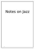 Grade 11 Jazz Summary - Project or Study help. 