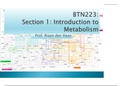 BTN223 1 - Metabolism Introduction & Pathways