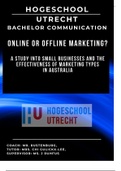 Thesis Online or Offline Marketing Communication Strategy Small Businesses