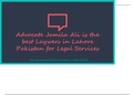 Impressive Lawyers in Lahore Pakistan - Know Legal Process By Experts