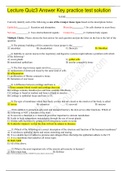 Lecture Quiz3 Answer Key practice test solution 