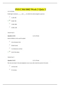 PSYC304 I002 Week 2 Quiz 2 With complete latest answers 2019/2020