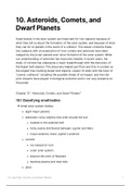 10. Asteroids, comets and Dwarf Planets