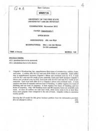 MMB716 or MMB726 Analytical methods: Exam paper PLUS MEMO end 2012(1)