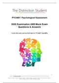 PYC4807: 2020 Examination and Mock exam questions and answers