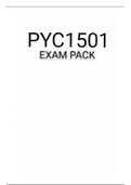 PYC1501 EXAM PACK 2021