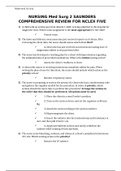 NURSING Med Surg 2 SAUNDERS COMPREHENSIVE REVIEW FOR NCLEX FIVE-worth to NOTE and USE