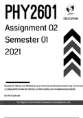 PHY2601  ASSIGNMENT 2 SEMESTER 1 2021 SOLUTIONS