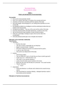 Neuropsychology notes, summaries and exam prep 