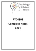 PYC4802  Comprehensive Notes 2021